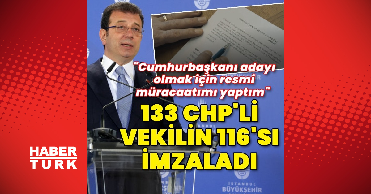İmamoğlu: Resmi müracaatımı yaptım
