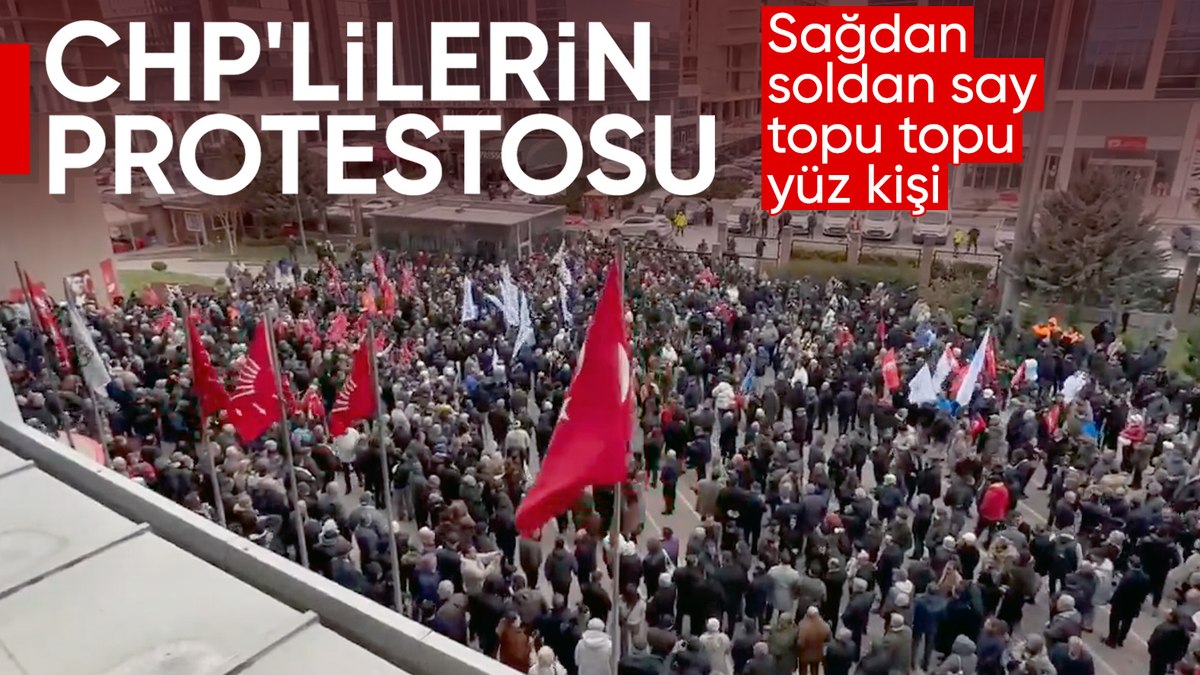 CHP Genel Merkezi’nde ‘İmamoğlu’ protestosuna katılım az oldu