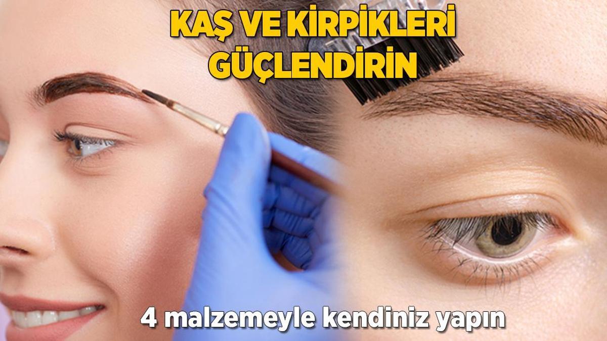 Kaş ve kirpiklere doğal güç! 4 malzemeyle yapılıyor, daha etkilisi yok